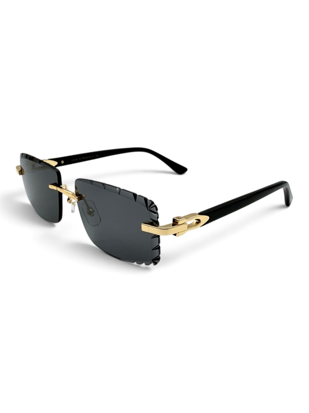 Cartier Black Sunglasses with Gold Temples